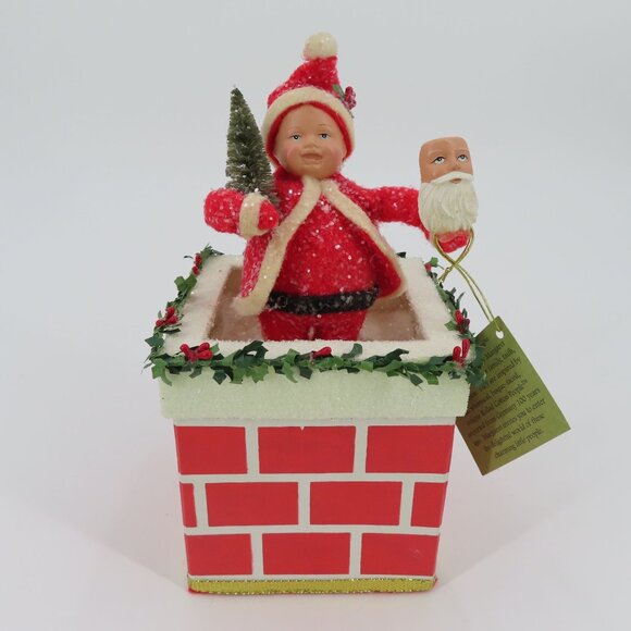Bethany Lowe Maggies Memories Santa Claus Child Musical Chimney Christmas NEW - Picture 9 of 10